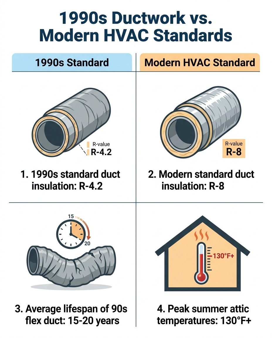 1990s Ductwork vs. Modern HVAC Standards