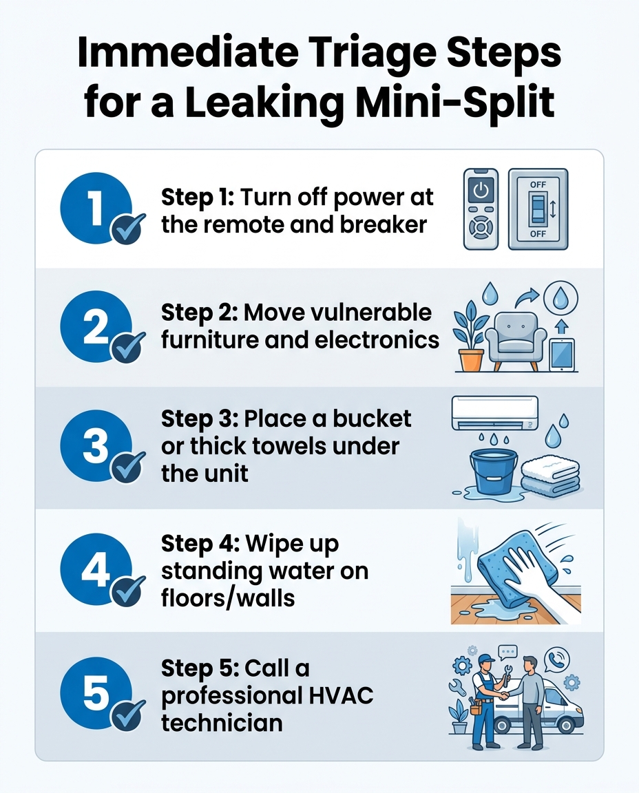 Immediate Triage Steps for a Leaking Mini-Split