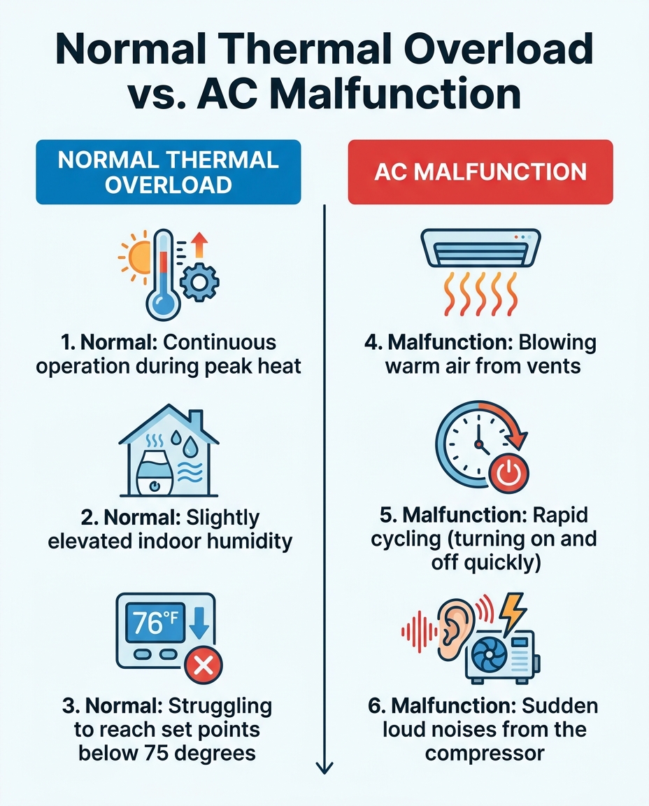 Normal Thermal Overload vs. AC Malfunction