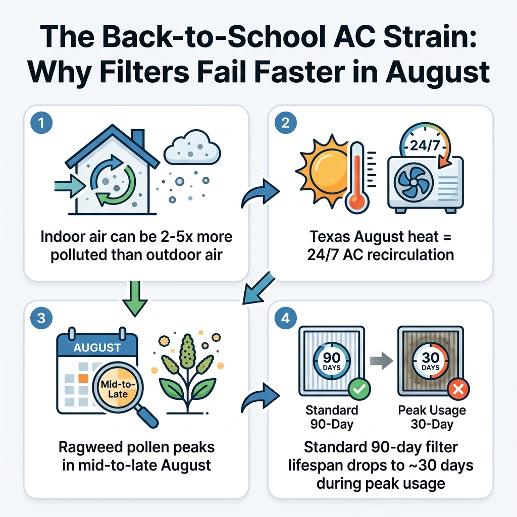 The Back-to-School AC Strain: Why Filters Fail Faster in August