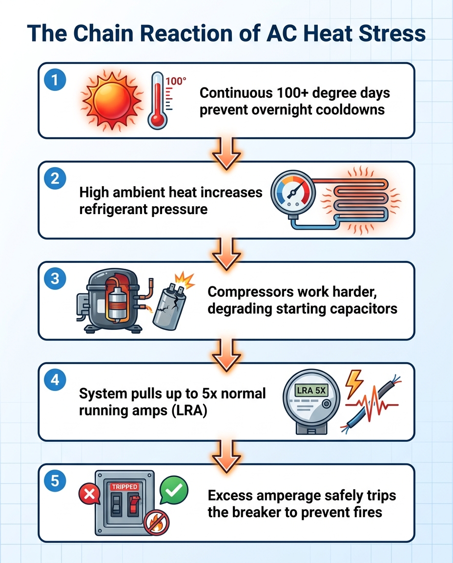 The Chain Reaction of AC Heat Stress