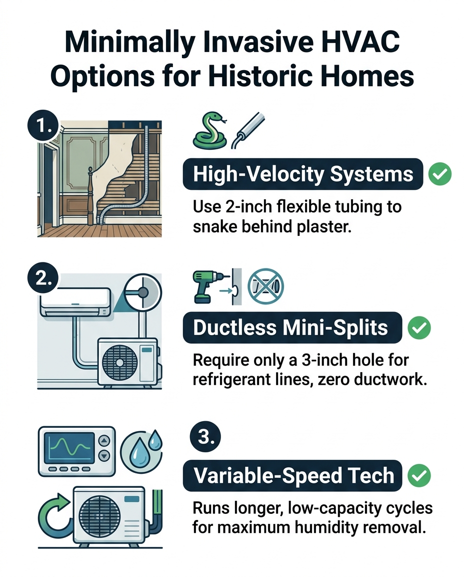 Minimally Invasive HVAC Options for Historic Homes