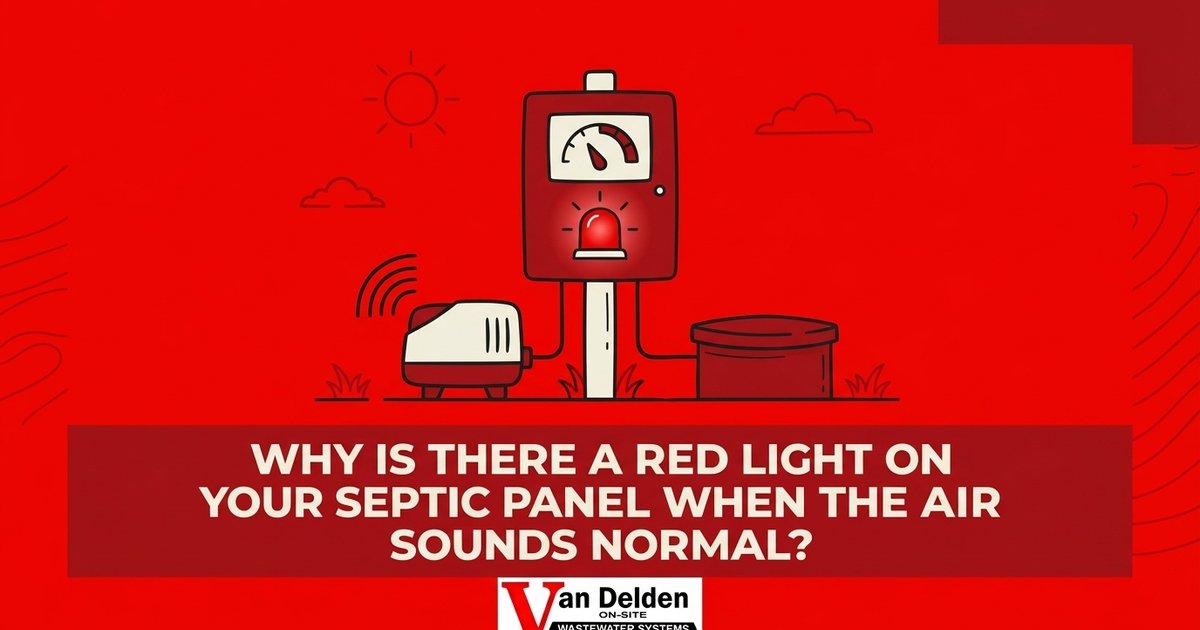 Red Dripper Head Septic Panel Red Light When Air Pump Sounds Normal | Van Delden ...